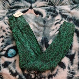 Ragdoll Green Leopard Print Leggings